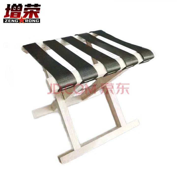 增荣折叠马扎 ZR3881钓鱼便携式凳子31*25*31cm涤纶织带军绿木质