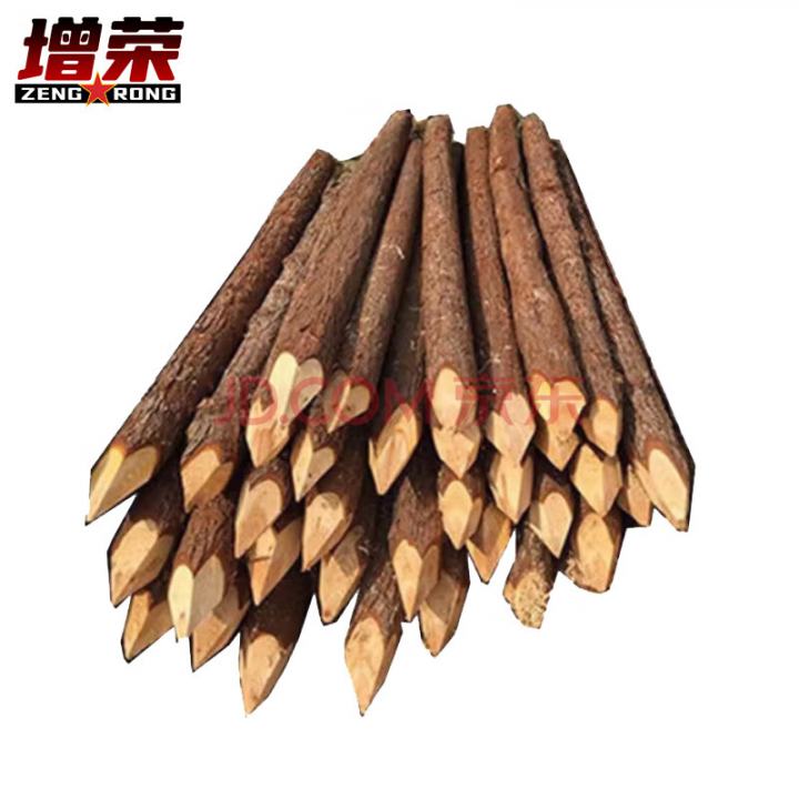 增荣削尖松木桩靶场支撑杆打桩外河道工程防汛实木绿化长0.5m直径10cm