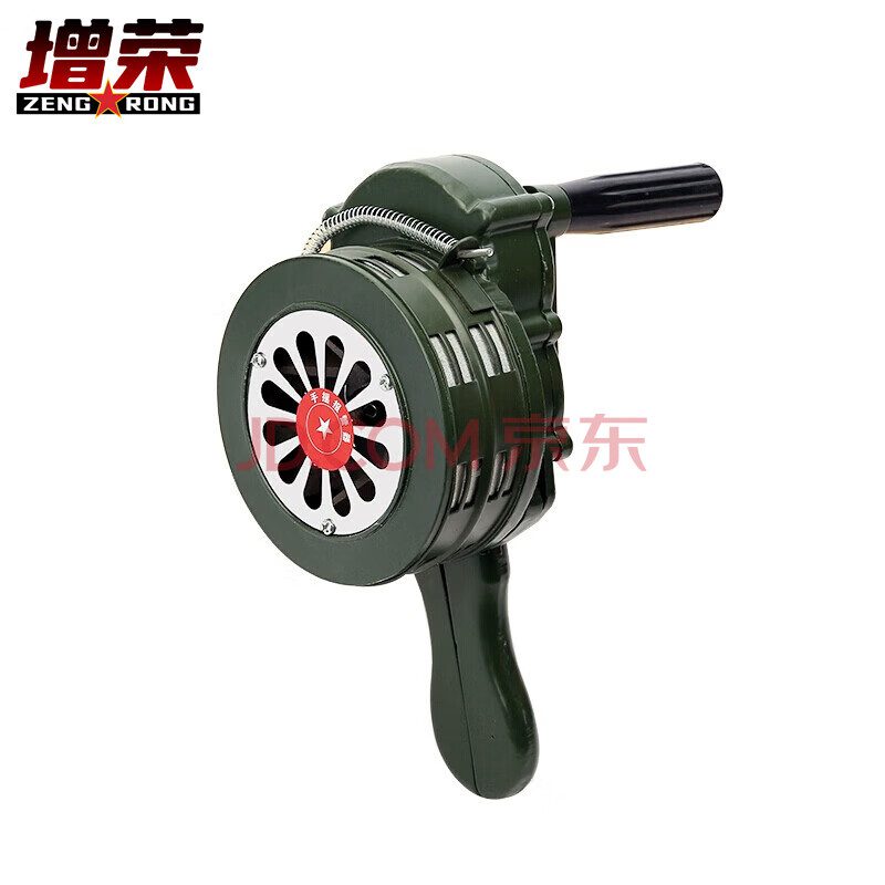 增荣手摇报警器固定式高分贝便携手动警报器绿色手摇报警器