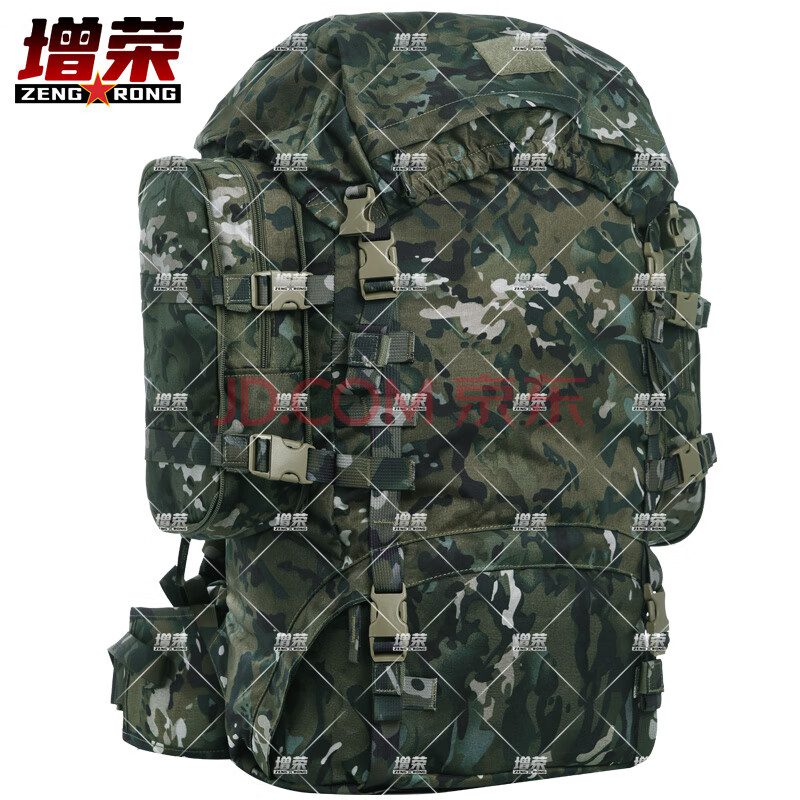 增荣新式背囊大背包组合生活背囊战术双肩携行背包85L(水墨云纹夏)