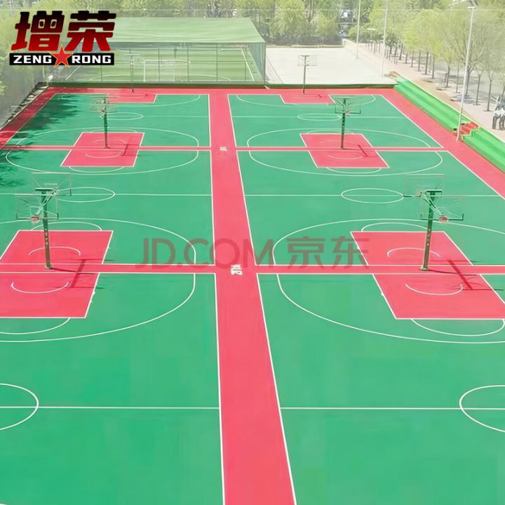 增荣篮球场地胶 PU运动场地防滑地板地胶 硅pu3mm厚/平米ZR3831