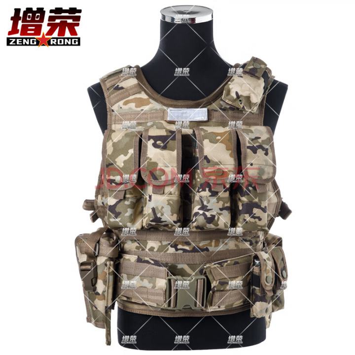 增荣多功能战术背心水墨云纹冬携行具防D马甲战术装具外罩